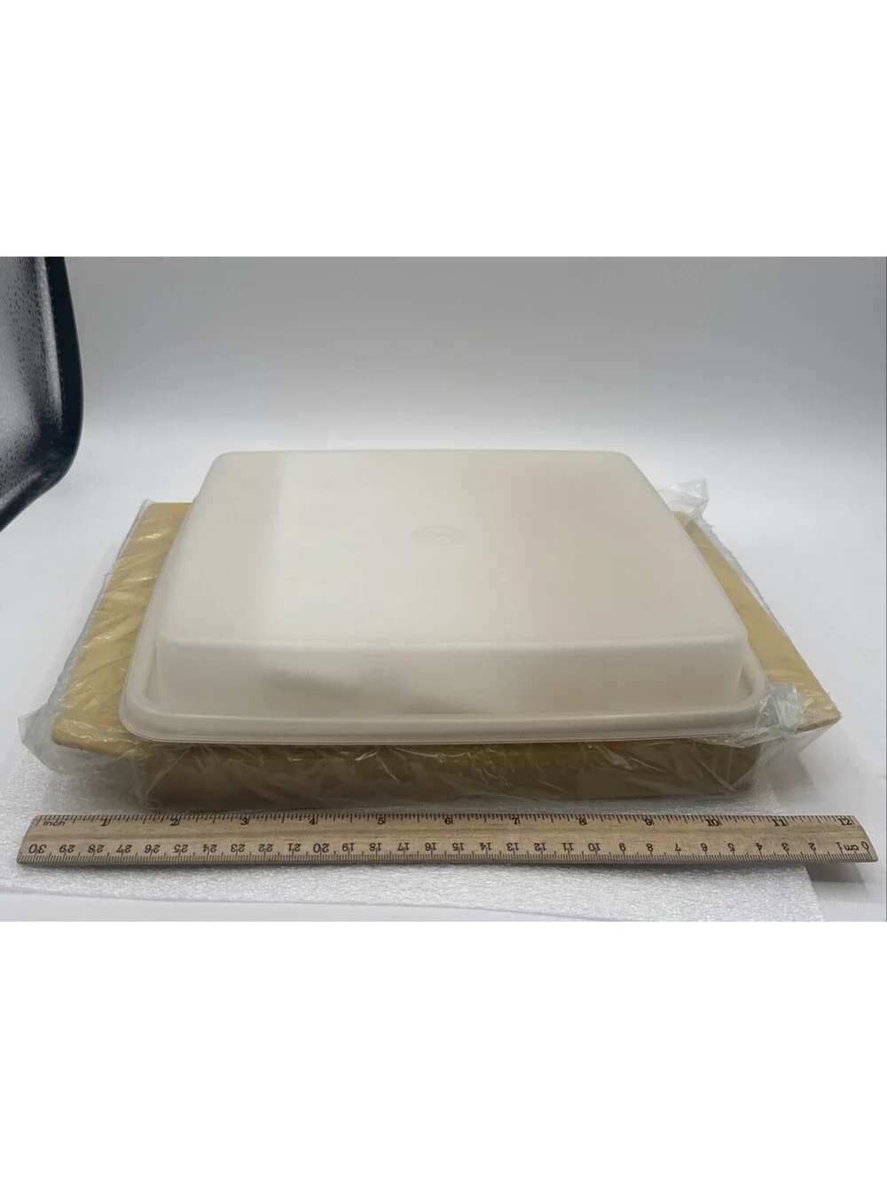 Tupperware NEW Deviled Egg Carrier Keeper Yellow Lid Pearl Removable Trays